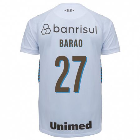 Kandiny Hombre Camiseta Dani Barão #27 Blanco 2ª Equipación 2023/24 La Camisa Chile