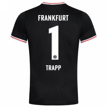 Kandiny Hombre Camiseta Kevin Trapp #1 Negro 2ª Equipación 2023/24 La Camisa Chile