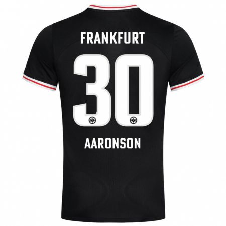Kandiny Hombre Camiseta Paxten Aaronson #30 Negro 2ª Equipación 2023/24 La Camisa Chile