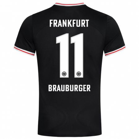 Kandiny Hombre Camiseta Maximilian Brauburger #11 Negro 2ª Equipación 2023/24 La Camisa Chile