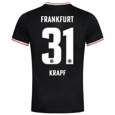 Kandiny Hombre Camiseta Maximilian Krapf #31 Negro 2ª Equipación 2023/24 La Camisa Chile