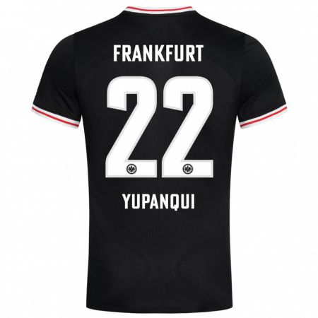 Kandiny Hombre Camiseta Philipp Eisele Yupanqui #22 Negro 2ª Equipación 2023/24 La Camisa Chile