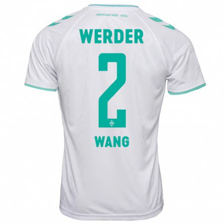 Kandiny Hombre Camiseta Bowen Wang #2 Blanco 2ª Equipación 2023/24 La Camisa Chile