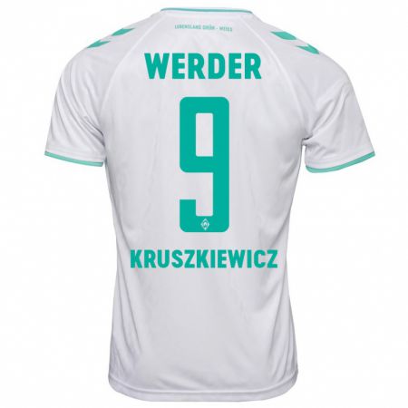 Kandiny Hombre Camiseta Jakub Kruszkiewicz #9 Blanco 2ª Equipación 2023/24 La Camisa Chile