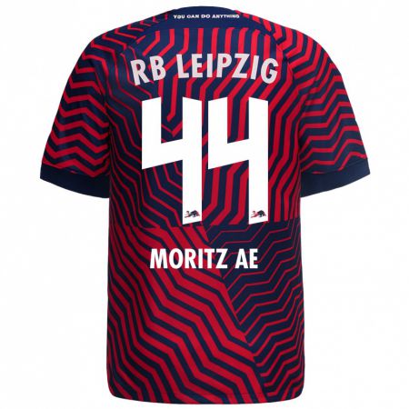 Kandiny Hombre Camiseta Moritz Aé #44 Azul Rojo 2ª Equipación 2023/24 La Camisa Chile