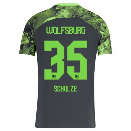 Kandiny Hombre Camiseta Philipp Schulze #35 Gris Oscuro 2ª Equipación 2023/24 La Camisa Chile