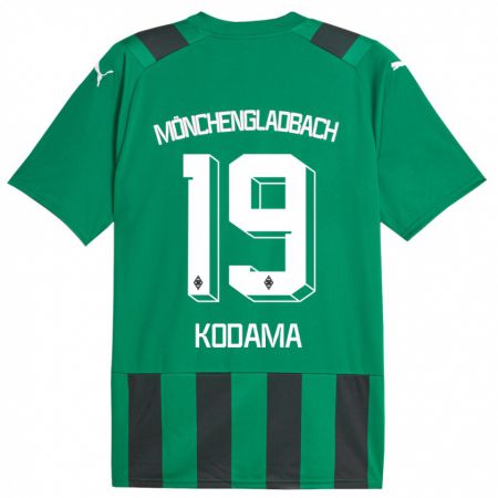 Kandiny Hombre Camiseta Keiko Kodama #19 Verde Negro 2ª Equipación 2023/24 La Camisa Chile