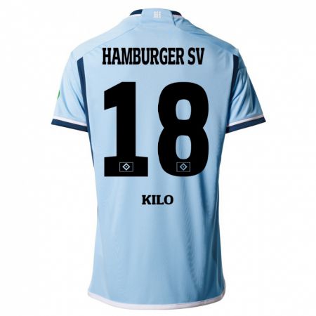 Kandiny Hombre Camiseta Jesse Kilo #18 Azul 2ª Equipación 2023/24 La Camisa Chile
