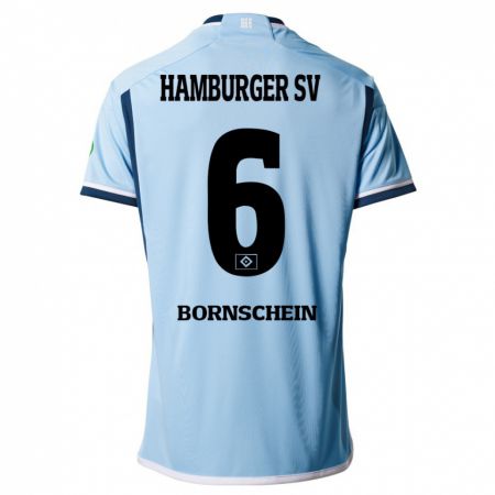 Kandiny Hombre Camiseta Lukas Bornschein #6 Azul 2ª Equipación 2023/24 La Camisa Chile