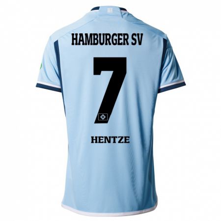 Kandiny Hombre Camiseta Tanita-Tammy Hentze #7 Azul 2ª Equipación 2023/24 La Camisa Chile