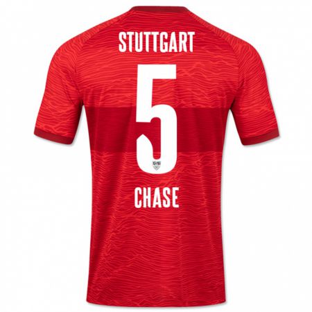 Kandiny Hombre Camiseta Anrie Chase #5 Rojo 2ª Equipación 2023/24 La Camisa Chile