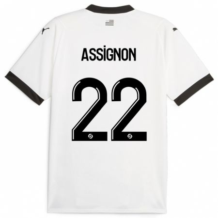 Kandiny Hombre Camiseta Lorenz Assignon #22 Blanco 2ª Equipación 2023/24 La Camisa Chile