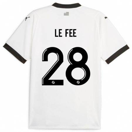 Kandiny Hombre Camiseta Enzo Le Fée #28 Blanco 2ª Equipación 2023/24 La Camisa Chile