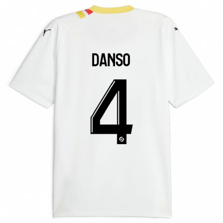 Kandiny Hombre Camiseta Kevin Danso #4 Negro 2ª Equipación 2023/24 La Camisa Chile
