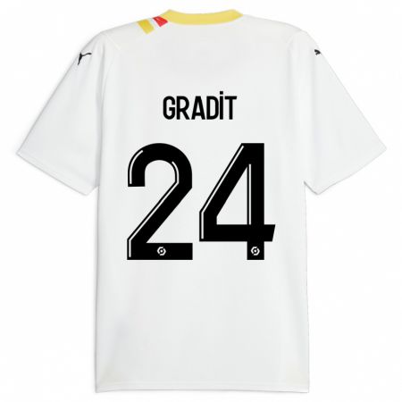 Kandiny Hombre Camiseta Jonathan Gradit #24 Negro 2ª Equipación 2023/24 La Camisa Chile