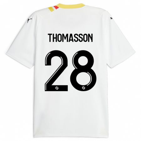 Kandiny Hombre Camiseta Adrien Thomasson #28 Negro 2ª Equipación 2023/24 La Camisa Chile