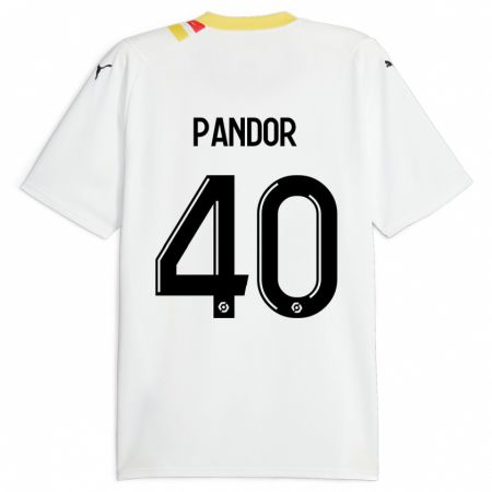 Kandiny Hombre Camiseta Yannick Pandor #40 Negro 2ª Equipación 2023/24 La Camisa Chile