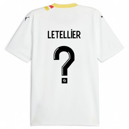 Kandiny Hombre Camiseta Trévor Letellier #0 Negro 2ª Equipación 2023/24 La Camisa Chile