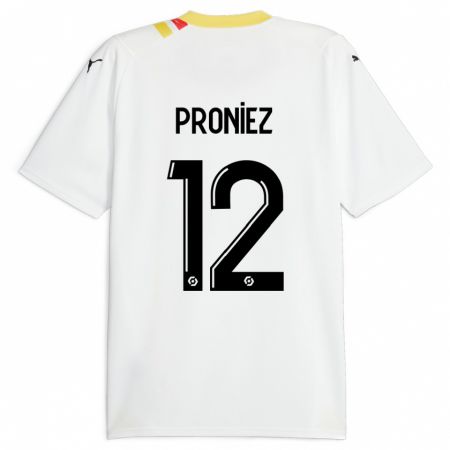 Kandiny Hombre Camiseta Fany Proniez #12 Negro 2ª Equipación 2023/24 La Camisa Chile