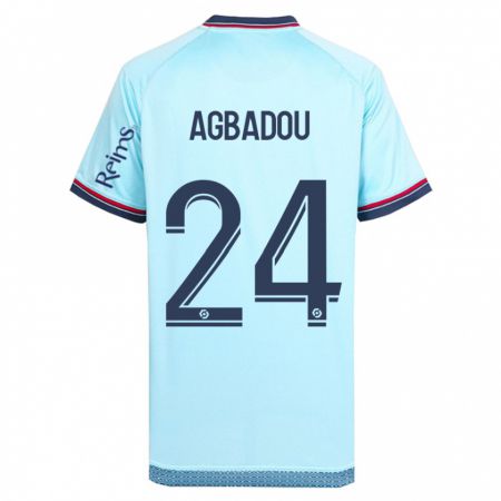 Kandiny Hombre Camiseta Emmanuel Agbadou #24 Cielo Azul 2ª Equipación 2023/24 La Camisa Chile