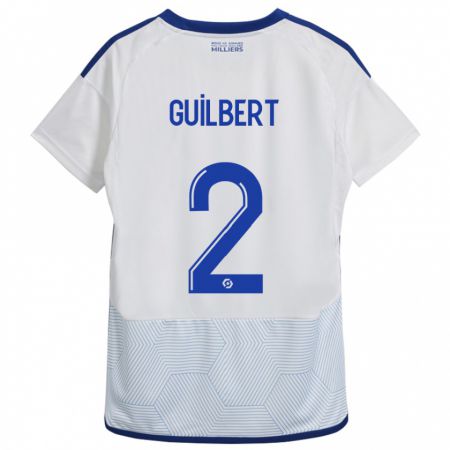 Kandiny Hombre Camiseta Frédéric Guilbert #2 Blanco 2ª Equipación 2023/24 La Camisa Chile