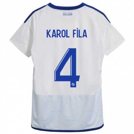Kandiny Hombre Camiseta Karol Fila #4 Blanco 2ª Equipación 2023/24 La Camisa Chile