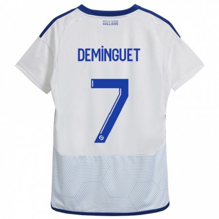 Kandiny Hombre Camiseta Jessy Deminguet #7 Blanco 2ª Equipación 2023/24 La Camisa Chile