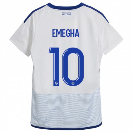 Kandiny Hombre Camiseta Emanuel Emegha #10 Blanco 2ª Equipación 2023/24 La Camisa Chile