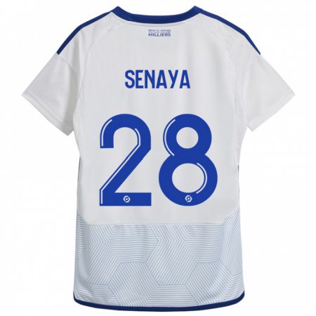 Kandiny Hombre Camiseta Marvin Senaya #28 Blanco 2ª Equipación 2023/24 La Camisa Chile