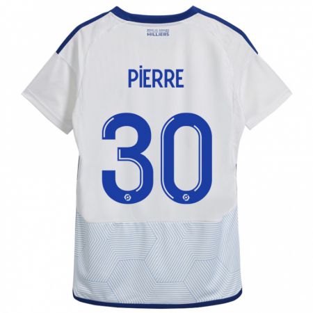 Kandiny Hombre Camiseta Alexandre Pierre #30 Blanco 2ª Equipación 2023/24 La Camisa Chile