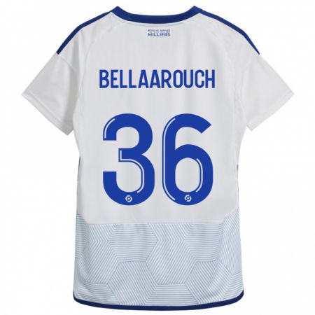 Kandiny Hombre Camiseta Alaa Bellaarouch #36 Blanco 2ª Equipación 2023/24 La Camisa Chile