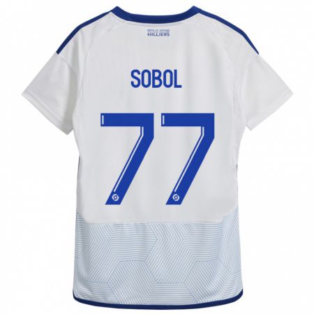Kandiny Hombre Camiseta Eduard Sobol #77 Blanco 2ª Equipación 2023/24 La Camisa Chile