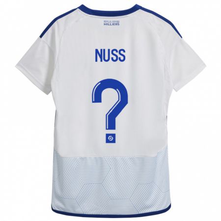 Kandiny Hombre Camiseta Antoine Nuss #0 Blanco 2ª Equipación 2023/24 La Camisa Chile