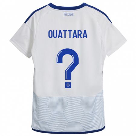 Kandiny Hombre Camiseta Abdoul Ouattara #0 Blanco 2ª Equipación 2023/24 La Camisa Chile