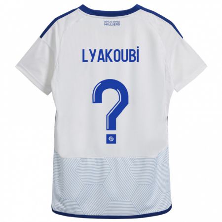 Kandiny Hombre Camiseta Oussama Lyakoubi #0 Blanco 2ª Equipación 2023/24 La Camisa Chile