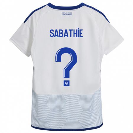 Kandiny Hombre Camiseta Gabin Sabathié #0 Blanco 2ª Equipación 2023/24 La Camisa Chile