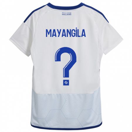 Kandiny Hombre Camiseta Ryan Tutu Mayangila #0 Blanco 2ª Equipación 2023/24 La Camisa Chile
