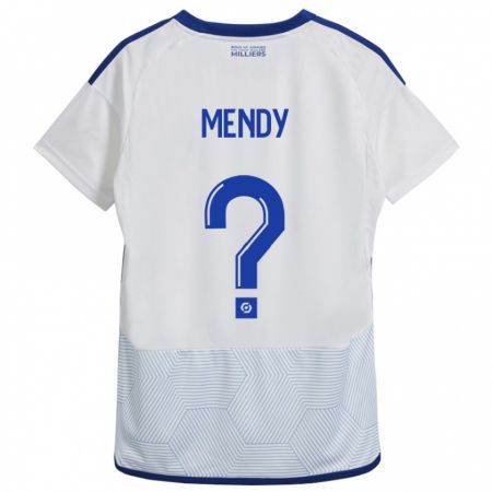 Kandiny Hombre Camiseta François Mendy #0 Blanco 2ª Equipación 2023/24 La Camisa Chile