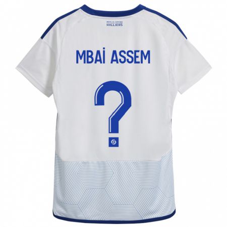 Kandiny Hombre Camiseta Chris Mbaï-Assem #0 Blanco 2ª Equipación 2023/24 La Camisa Chile
