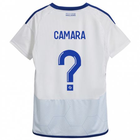 Kandiny Hombre Camiseta Alseny Camara #0 Blanco 2ª Equipación 2023/24 La Camisa Chile