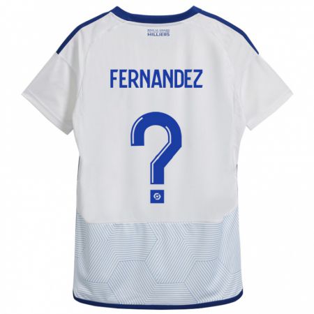 Kandiny Hombre Camiseta Elies Araar Fernandez #0 Blanco 2ª Equipación 2023/24 La Camisa Chile