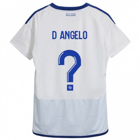 Kandiny Hombre Camiseta Gianni D'angelo #0 Blanco 2ª Equipación 2023/24 La Camisa Chile