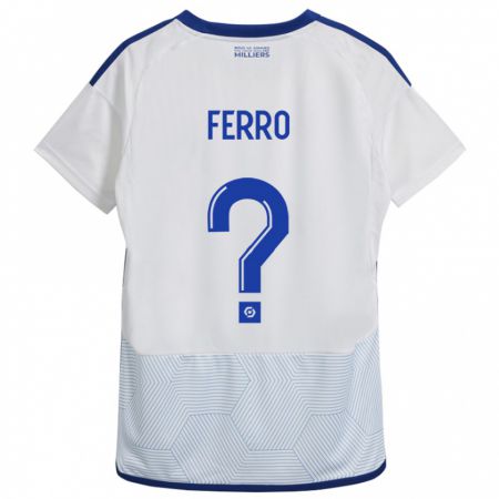 Kandiny Hombre Camiseta Nolan Ferro #0 Blanco 2ª Equipación 2023/24 La Camisa Chile