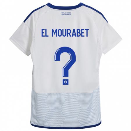 Kandiny Hombre Camiseta Samir El Mourabet #0 Blanco 2ª Equipación 2023/24 La Camisa Chile