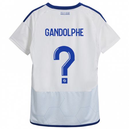 Kandiny Hombre Camiseta Adrien Gandolphe #0 Blanco 2ª Equipación 2023/24 La Camisa Chile