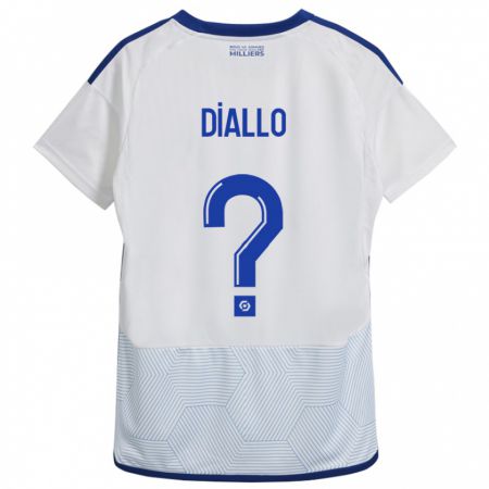 Kandiny Hombre Camiseta Tidiane Diallo #0 Blanco 2ª Equipación 2023/24 La Camisa Chile