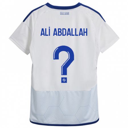 Kandiny Hombre Camiseta Aboubacar Ali Abdallah #0 Blanco 2ª Equipación 2023/24 La Camisa Chile
