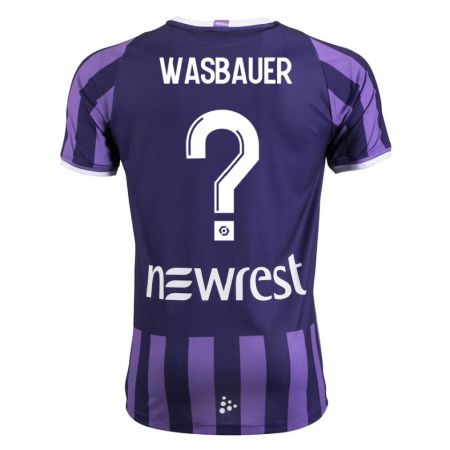 Kandiny Hombre Camiseta Nicolas Wasbauer #0 Morado 2ª Equipación 2023/24 La Camisa Chile