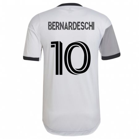 Kandiny Hombre Camiseta Federico Bernardeschi #10 Blanco 2ª Equipación 2023/24 La Camisa Chile