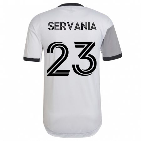 Kandiny Hombre Camiseta Brandon Servania #23 Blanco 2ª Equipación 2023/24 La Camisa Chile